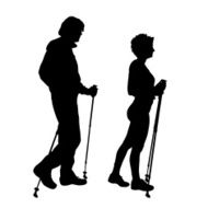 Vector silhouette of a couple N154