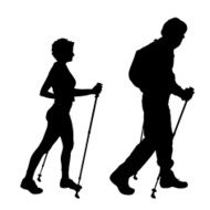 Vector silhouette of a couple N155