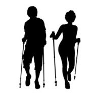 Vector silhouette of a couple N156