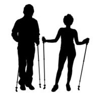 Vector silhouette of a couple N157