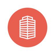 Small office building thin line icon