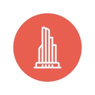 Office building thin line icon
