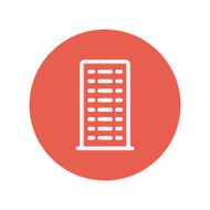 Building thin line icon