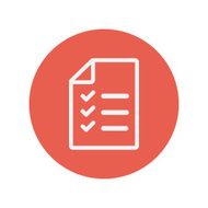 Checklist thin line icon