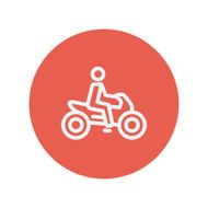 Motorbike thin line icon