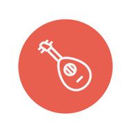 Mandolin guitar thin line icon