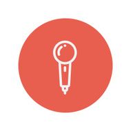 New microphone thin line icon