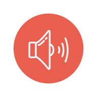 Loudspeaker thin line icon