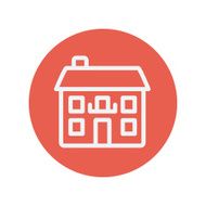 Real estate house thin line icon