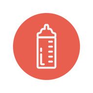 Feeding bottle thin line icon