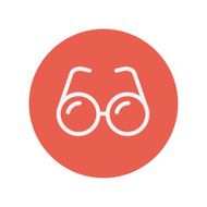 Eyeglasses thin line icon
