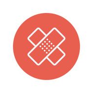 Adhesive bandage thin line icon