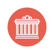 National library thin line icon