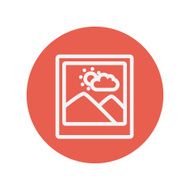 Picture with frame thin line icon