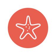 Starfish thin line icon