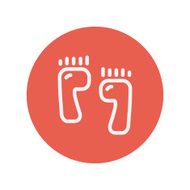 Footprints thin line icon