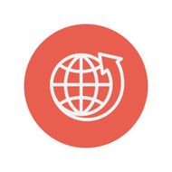 Earth design thin line icon