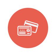Identification card thin line icon