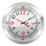 Analog Clock Isolated on a White Background N9