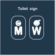 Man and woman toilet sign restroom symbol