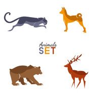 vector set of animals