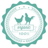 vintage organic chicken label