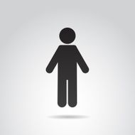 Man icon isolated on white background