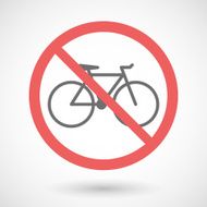 Forbidden signal with a bicycle