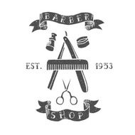 Barber shop Trendy elements about hairdresser theme Rubber stamp N2