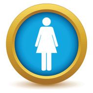 Gold woman icon