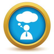 Gold speaking people icon