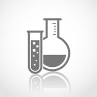 Chemical test tubes logo N2