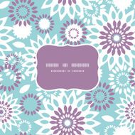Purple and blue floral abstract frame seamless pattern background N2