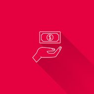 Palm holding dollar