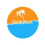 Hand-written word SUMMER lettering N4