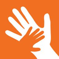 Hands Orange Icon N2