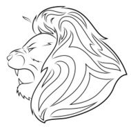 Lion head vector illustration 5