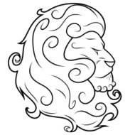 Lion head vector illustration 3
