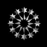 Monochrome star symbol for design N2
