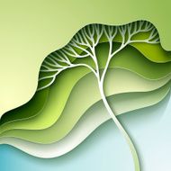 Vector illustration with stylized tree