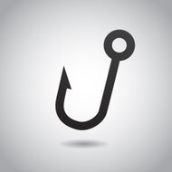 Hook icon isolated on white background