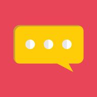 Flat Speech bubble-Comments Icon N3