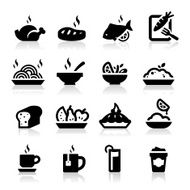 Food and Drink icons set Elegant series N2