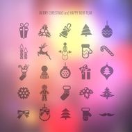 Christmas icons set N134