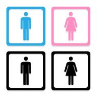 Vector a man and lady toilet sign Illustration EPS10 N6