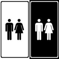 Vector a man and lady toilet sign Illustration EPS10 N9
