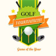 Vector Illustration with simple golf poster