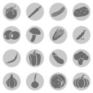 Vector Set of Vegetables Icons N8