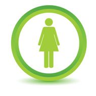 Green woman icon