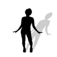Vector silhouette of a woman N1228